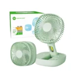 DP-7636 Rechargeable 2400mAh Lithium Battery Foldable Desk Fan With LED Lamp (Mobile Holder Design) - Image 5