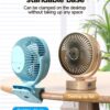 DP-7638 USB Rechargeable Adjustable Clip Mini Desk Fan With Night light- 4000mAh battary - Image 6