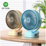 DP-7638 USB Rechargeable Adjustable Clip Mini Desk Fan With Night light- 4000mAh battary - Image 5