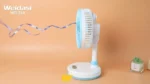 WD-219 Rechargeable USB Fan with Led Light - Image 2