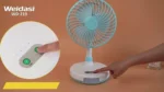 WD-219 Rechargeable USB Fan with Led Light - Image 4