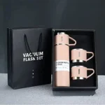 Stainless Steel Vaccum Flask Set With 3 Cups- 500ml - Image 4